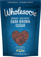 Wholesome Fair Trade Organic Dark Brown Sugar, 24oz, 6-Pack