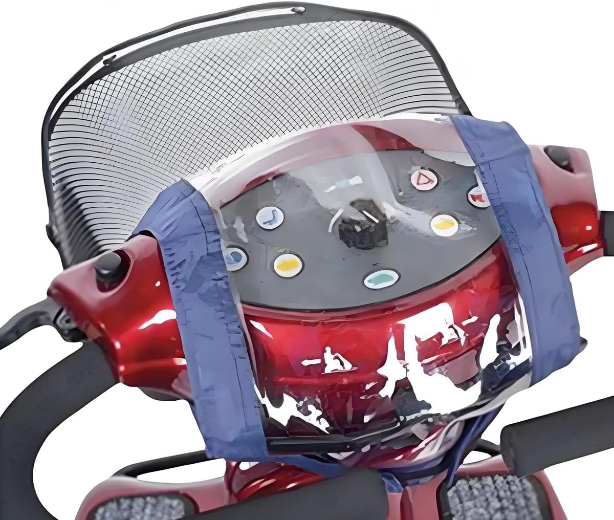 Mobility Scooter Control Panel Cover 12"(W) Protective Tiller Panel Waterproof Rain Cover Mobility Scooter Accessories Universal Navy Blue