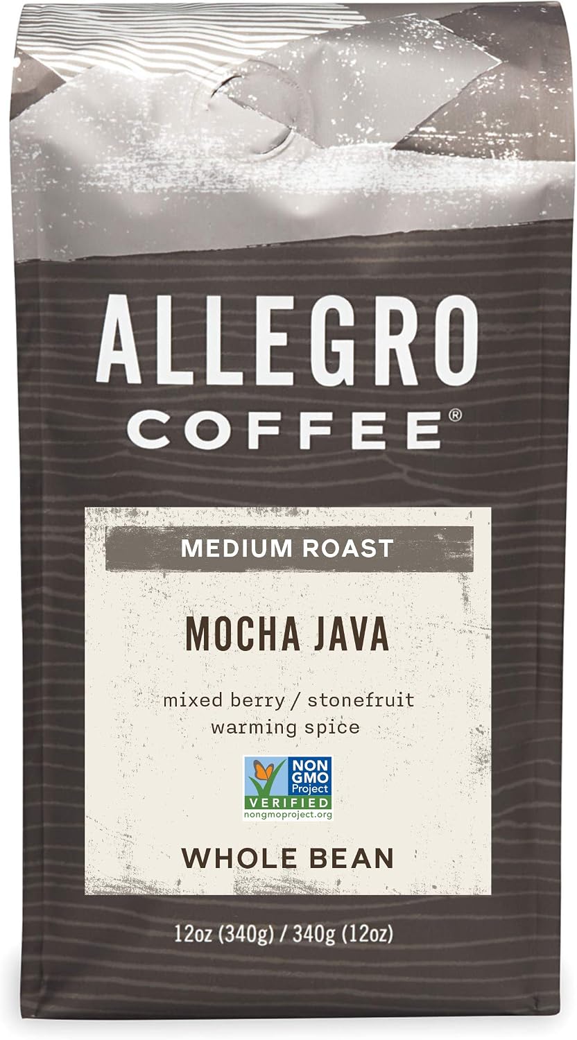 Allegro Coffee Mocha Java Whole Bean Coffee, 12 oz