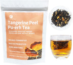 Tangerine Peel Puerh Tea Bags - Chenpi & Puer Herbal Blend for Digestive Aid & Wellness, Ripe fermented Tea with Natural Mandarin Aroma, Traditional Chinese Tea 2.12oz 20 Bags, AeroMind CloudTrade