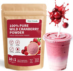 Hee Creek 100% Pure Cranberry Powder 16oz/ 453g Freeze Dried Cranberry Ultra-Fine Fruit Powder for Smoothies & Baking & Beverages & Food Coloring, No Added Sugar & Additives
