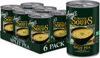 Amy's Soup, Vegan Split Pea Canned Soup, Gluten Free, Made With Organic Split Peas and Vegetables, 14.1 OZ (6 Pack)