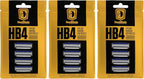 HeadBlade Men's HB4 Refill Shaving Razor Blades - 4 Stainless Steel Blades for No Tugging or Pulling, Shave Less, Works for Face, Body, and Scalp (12 Blades) 3 Pack