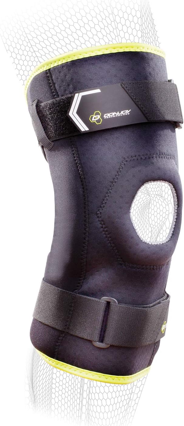 DonJoy Performance Bionic Comfort Hinged Knee Brace for Meniscus Injury & Sprained Ligaments - Wrap-Around Style Brace for Athletes and Active Users, Small/Medium