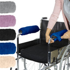Vive Wheelchair Armrest Pads (2 PCS) - Memory Foam Sheepskin Cushion Accessories for Transport Electric Wheel Chair Arm Rests - for Adults, Seniors, Handicapped - Soft Support for Office Chair