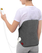 Heating Pad for Back, Comfytemp Mothers Day Gifts for Women Men Dad Mom, Large Electric Lower Back Heating Pad, FSA Eligible HSA Heat Pads for Period Lumbar Abdomen, XL Heated Belt — 11 Auto-Off, Grey