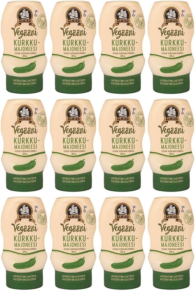 Auran Vegan Cucumber Mayonnaise sauce 12 Jars of 285g