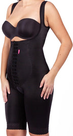 LIPOELASTIC VF Body Variant – Liposuction Compression Garment, Postpartum Belly Binder, Full Body Girdle for Women (Black, XL)