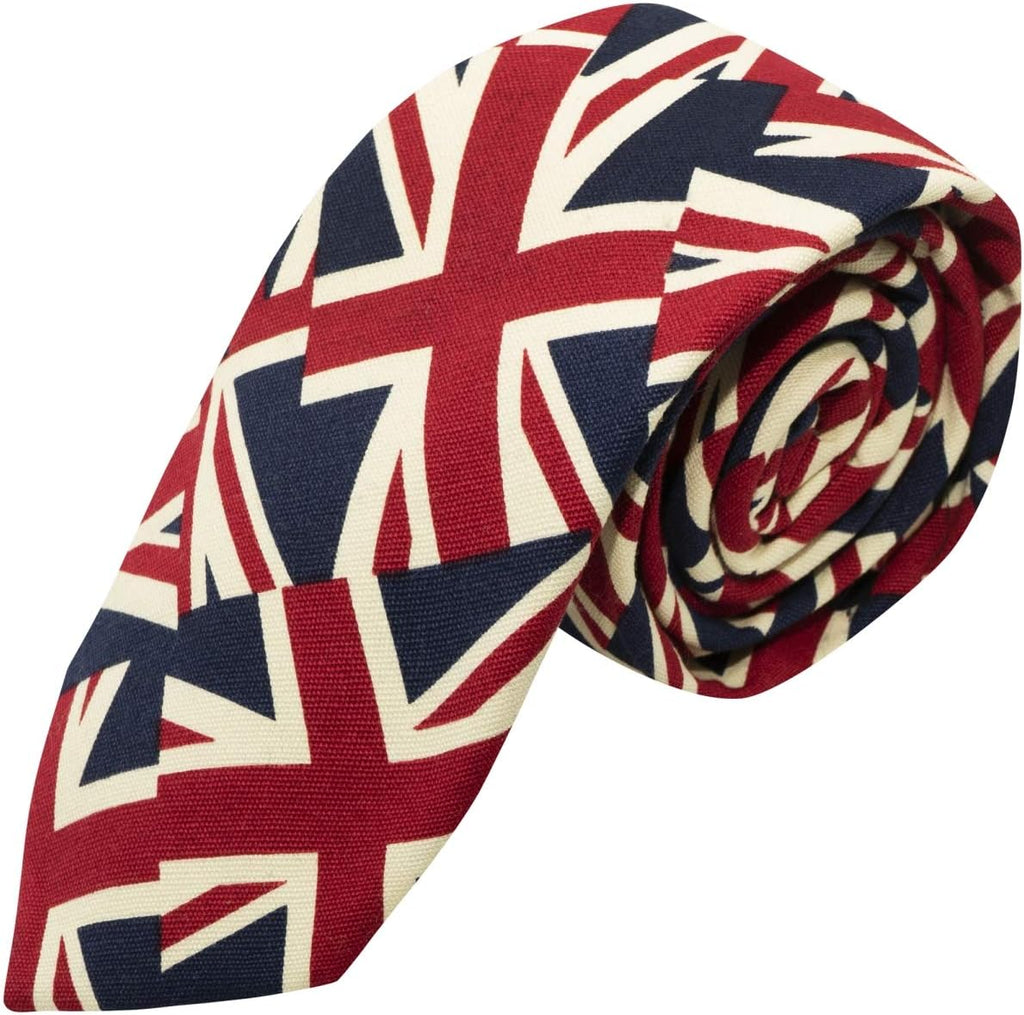 King & Priory Union Jack Tie, Mens NeckTie, Great Britain, British, UK
