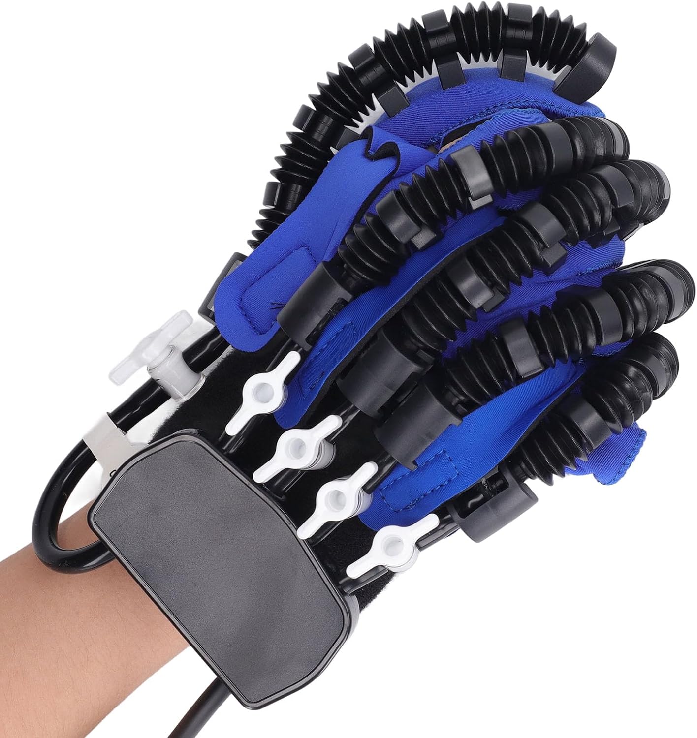 Fockety Rehabilitation Robot Gloves, Portable Electric Finger Exerciser for Arthritis Hemiplegia and Stroke Patient, Hand Movement Simulation, Mirror Mode, Hand Splint Finger Orthosis