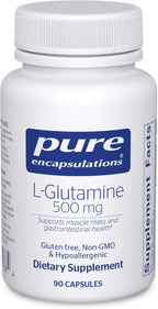 Pure Encapsulations L-Glutamine 500 mg - Supplement for Immune and Digestive Support, Gut Health and Lining, Metabolism, and Muscle Support* - with Free-Form L-Glutamine - 90 Capsules
