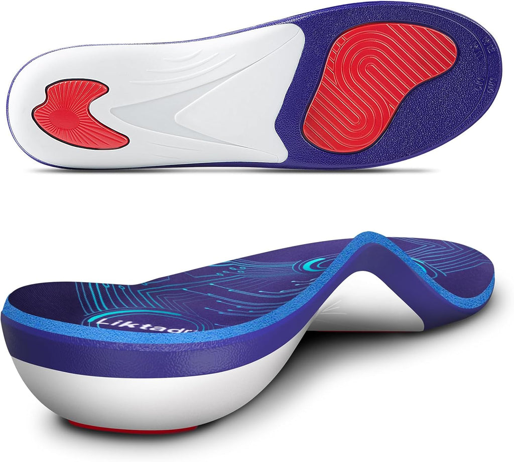 Heavy Duty Support Pain Relief Orthotics for Plantar Fasciitis, High Arch Support Insoles for Men Women, Flat Feet Orthotic Inserts, Anti-Fatigue Shoe Inserts for Work Boots, Standing Jobs