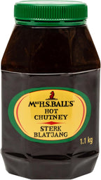 Mrs Balls HOT Chutney 1.1kg Wide Mouth Plastic Jar Imported from South Africa