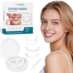 Snap-On Veneers for Teeth – Natural White False Tooth Cover for Missing or Stained Smiles, Adjustable Temporary Cosmetic Dental Veneers, Upper & Lower Set