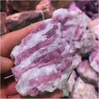 SHANGMAOYO Natural Crystal Rough Natural red Tourmaline Rought Stone Rubellite Stones Crystal specimens (Size : 80-90g)