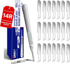 14R Blades Dermaplaning Scalpels with Dermaplane Handle, Pack of 21 Dermaplane Razor for Women Face with Stainless Steel Scalpel Handle 3 - Dermaplaning Tool for Face