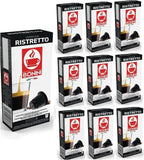 Bonini RISTRETTO Coffee Pods Compatible with Nespresso, 10 Packs Coffee Capsules/Pods. Each Pack 10 Pods Total 100 Pods. 100% Italian coffee