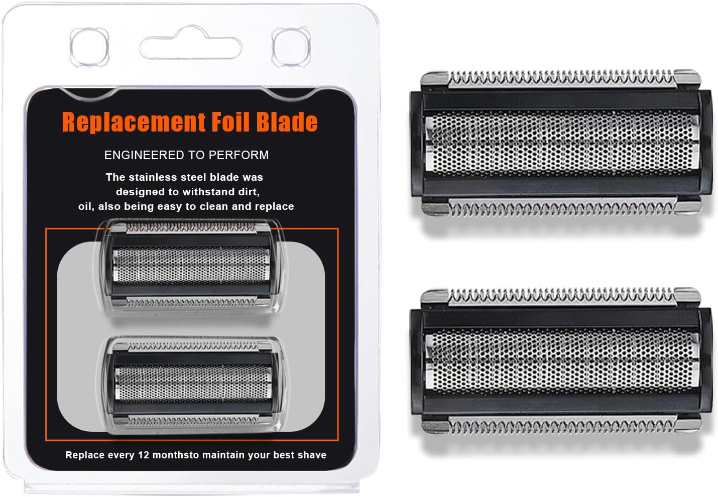 2 Pack Replacement Foil Blade Compatible with MANSCAPED The Lawn Mower 5.0 Ultra Hair Trimmer