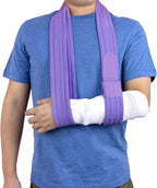 Arm Sling Adjustable Arm Support Strap Lightweight Comfortable Shoulder Immobilizer for Women and Men Right Left for Wrist Hand Elbow Injured 63 inch (Purple)