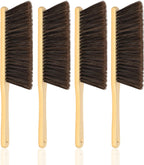 4 Pieces Hand Broom Wooden Dust Brush Bulk Bench Brush Soft Bristle Whisk Broom Beach Sand Remover Hand Brushes for Cleaning Fireplace Sofa Car Bed Cabinets, Desktops, Windowsills, Clothes