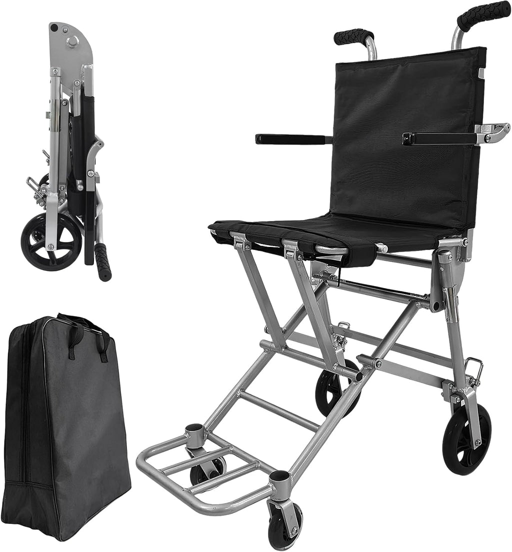 Wheelchair for Adults,Transport Wheelchair Lightweight Foldable,Weighing only 13.3 pounds,Portable Folding Travel Transfer Wheel Chairs for Seniors