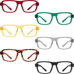 Eyekepper 6 Pack Metalless Reading Glasses - Screwless Spring Hinges, Large Frame Readers for Women and Men +0.50