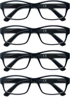 HEEYYOK 1.5 Reading Glasses Men Large Readers For Men Wide Black XXL Reader Oversized Frame Cheaters Reading Glasses For Mens Comfort Spring Hinge