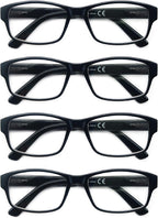 HEEYYOK 2.25 Reading Glasses Men Large Readers For Men Wide Black XXL Reader Oversized Frame Cheaters Reading Glasses For Mens Comfort Spring Hinge