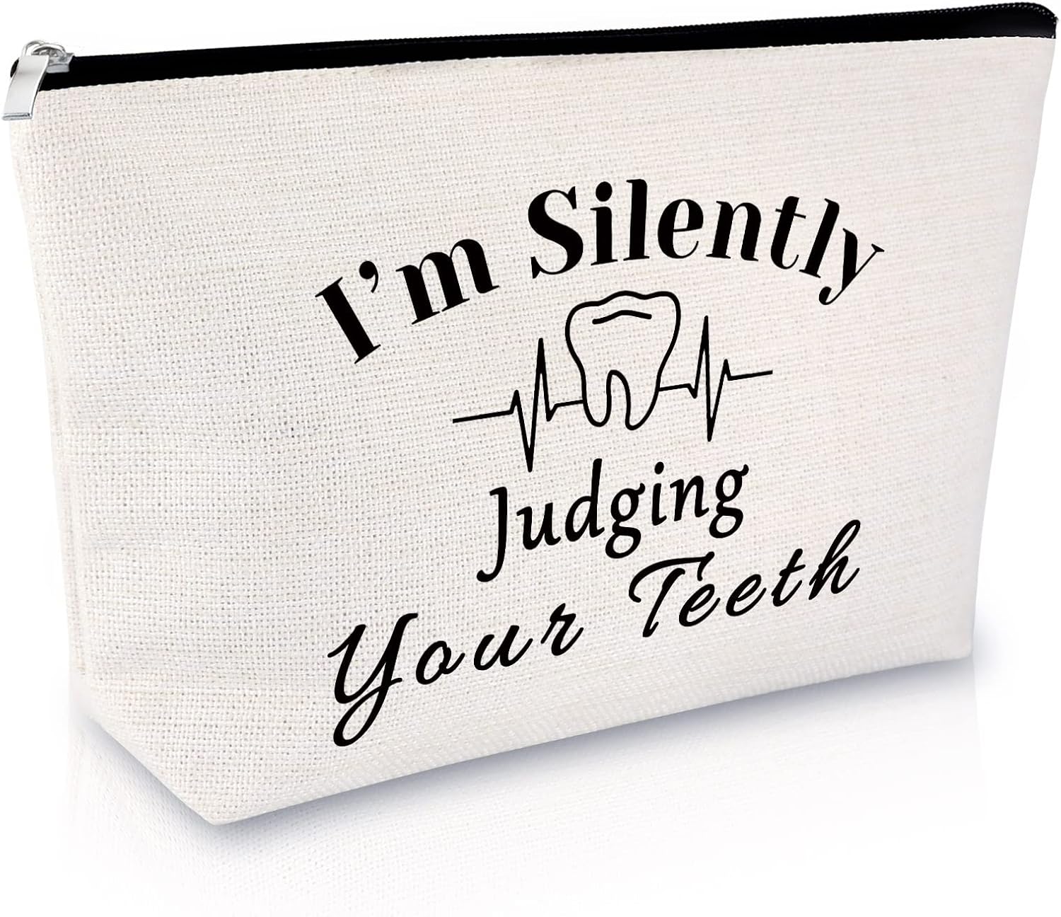Dentist Gift Dental Gift for Women Makeup Bag Appreciation Presents for Dental Assistant Hygienist Cosmetic Bag Graduation Thank You for Her Birthday Retirement Keepsake Travel Cosmetic Pouch