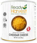 Ready Harvest Freeze-Dried Shredded Cheddar Cheese for Emergency Food Storage, Camping Supplies, and Survival Kits | Real Dairy | #10 Can | 30-Year Shelf Life | 1 Can