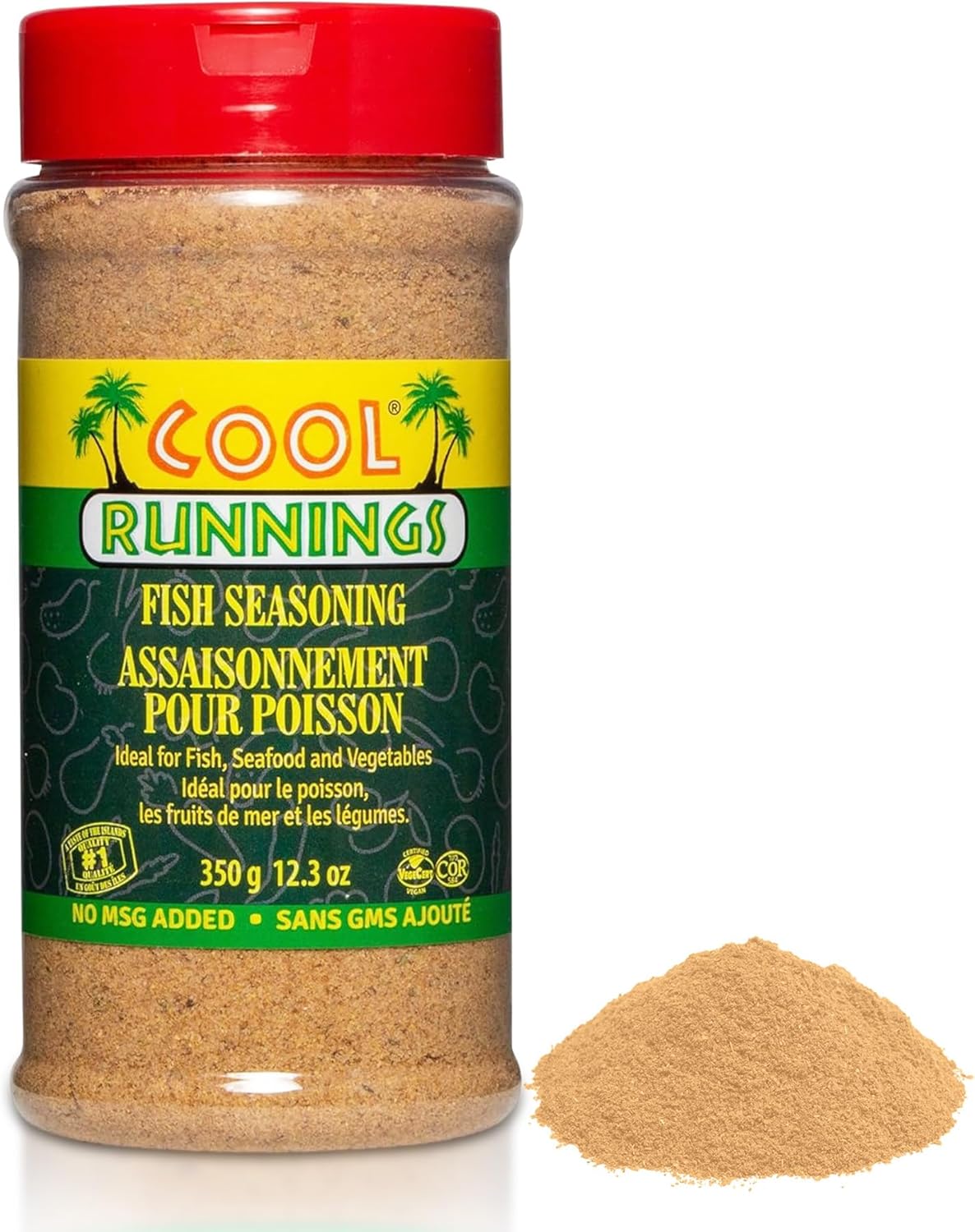 Cool Runnings Fish Seasoning 350g - Authentic Caribbean Spice Blend for Grilled, Baked, and Fried Fish, Ideal for Enhancing Seafood Dishes