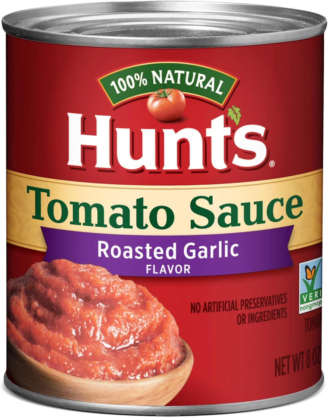 Hunt’s Tomato Sauce with Roasted Garlic, Perfect for Chili & Soups, 8 oz. Can (Pack of 6)