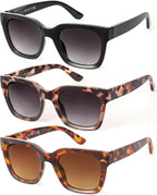 Bifocal Sunglasses Reader - 3 Pack Lightweight Oversized Classic Style for Women Reading W/UV 400 Protection