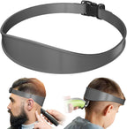 AOMGD Adjustable Hair Trimming Guide and Neckline Shaving Template,DIY Self Haircutting System, Shaving and Keeping a Clean and Straight Neck Hairline,Easy Use Tool Soft Portable (Grey)