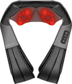 Nekteck Shiatsu Neck Massager with Heat for Pain Relief Deep Tissue, 2026 Upgraded 3D Back Shoulder Kneading Massage Pillow, Body Muscle Relaxation Tools Gifts for Him Her, Black (NOT Cordless)