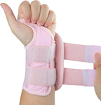 Carpal Tunnel Wrist Brace, Adjustable Wrist Support Brace, Night Wrist Sleep Supports Splints Arm Stabilizer (Left Hand, S/M, Pink)