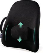 ObusForme Wideback Backrest Support - Wide Padded Seat Cushion and Lumbar Support Pillow, Portable Posture Support with Soft and Durable Foam