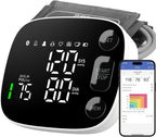 Blood Pressure Monitor Automatic Upper Arm BP Machine for Home Use with Bluetooth App Sync 2x120 Memory Accurate Reading, Large LED Backlit Display Adjustable Cuff 8.7"-16.5" with Storage Bag