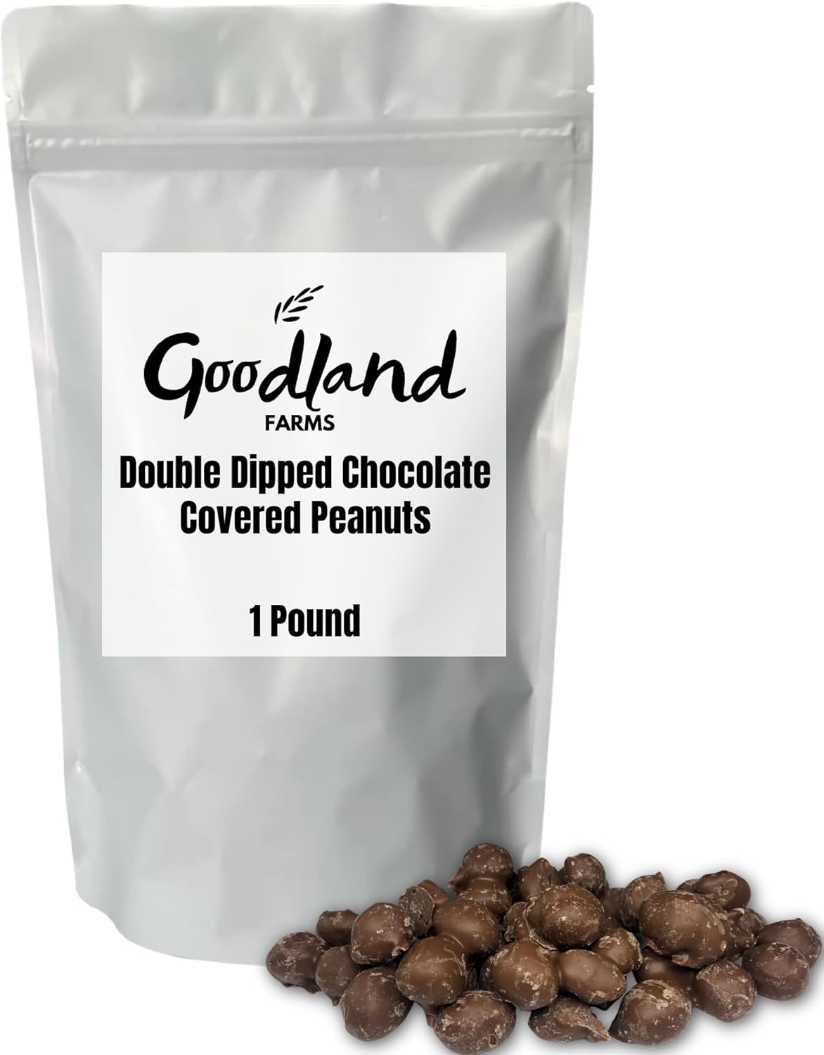 Double Dipped Peanuts Milk Chocolate Covered Peanuts (1 Pound) Wholesale Bulk Candy, Snack Nuts