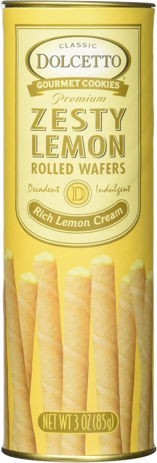 Dolcetto Zesty Lemon Rolled Wafers