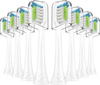 Replacement Brush Heads Compatible with Philips SoniCare Electric Toothbrushes, Dupont Bristles for Effective Cleaning, Click-on System, 8 Pack, White