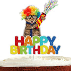 Funny Cat Cake Topper for Boys Girls Cat Pet Birthday Party Supplies Meow Meow Birthday Party Decorations Kitty Cat Kitten Cute Fun Cat Face Happy Birthday Cake Decorations