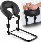 Qunclay Adjustable Massage Headrest for Bed, Portable Mattress Massage Face Cradle with Soft Pillow Cushion, Face Down Pillow After Eye Surgery for Professional and Home Use(Black)