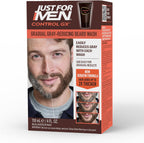 Just for Men Control GX Grey Reducing Beard Wash Shampoo with Keratin, Gradually Colors Mustache and Beard, Leaves Facial Hair Thicker Softer and Fuller, 4 Fl Oz - Pack of 1 (Packaging May Vary)