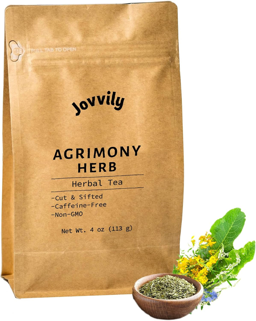 Jovvily Agrimony Herb - 4 oz - Cut & Sifted - Herbal Tea - Non-GMO