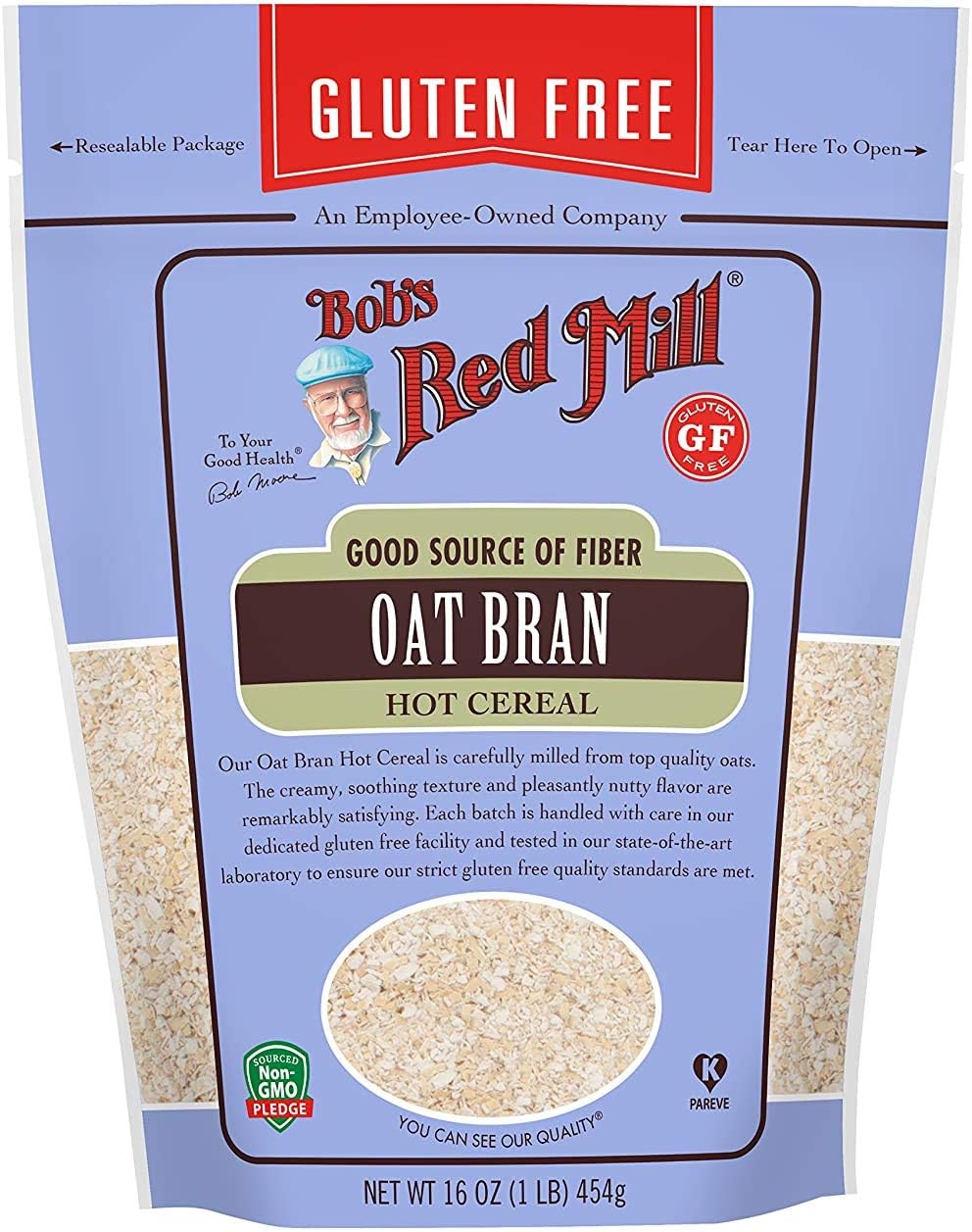 Bob's Red Mill Gluten Free Oat Bran, 16 oz (Resealable) (Pack of 2)