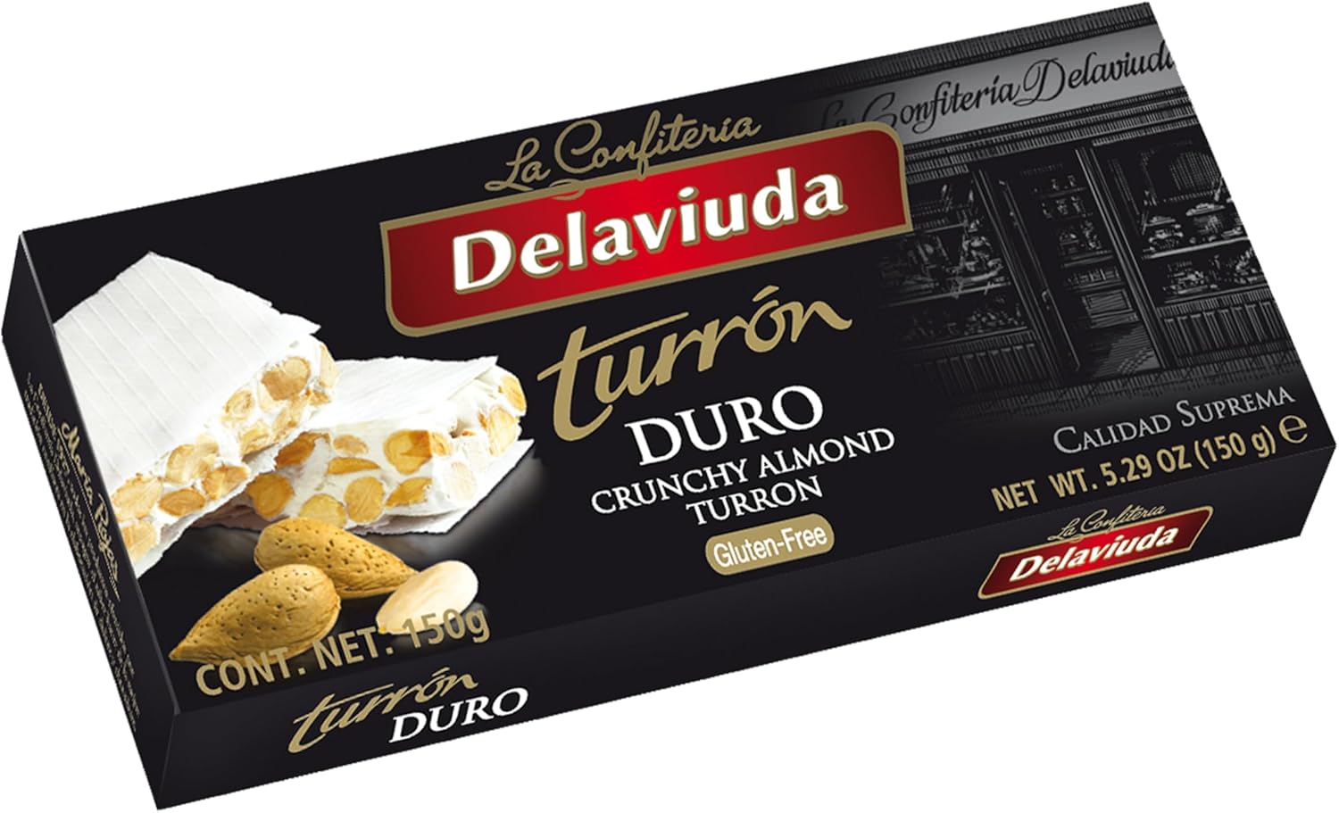 Delaviuda Crunchy Almond Turron (Turron Duro) 5.25 OZ