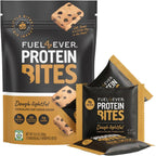 Fuel 4 Ever Protein Bites Chocolate Chip Cookie Dough | 8 G Protein Each | Certified Organic | 10 Individually Wrapped Bites