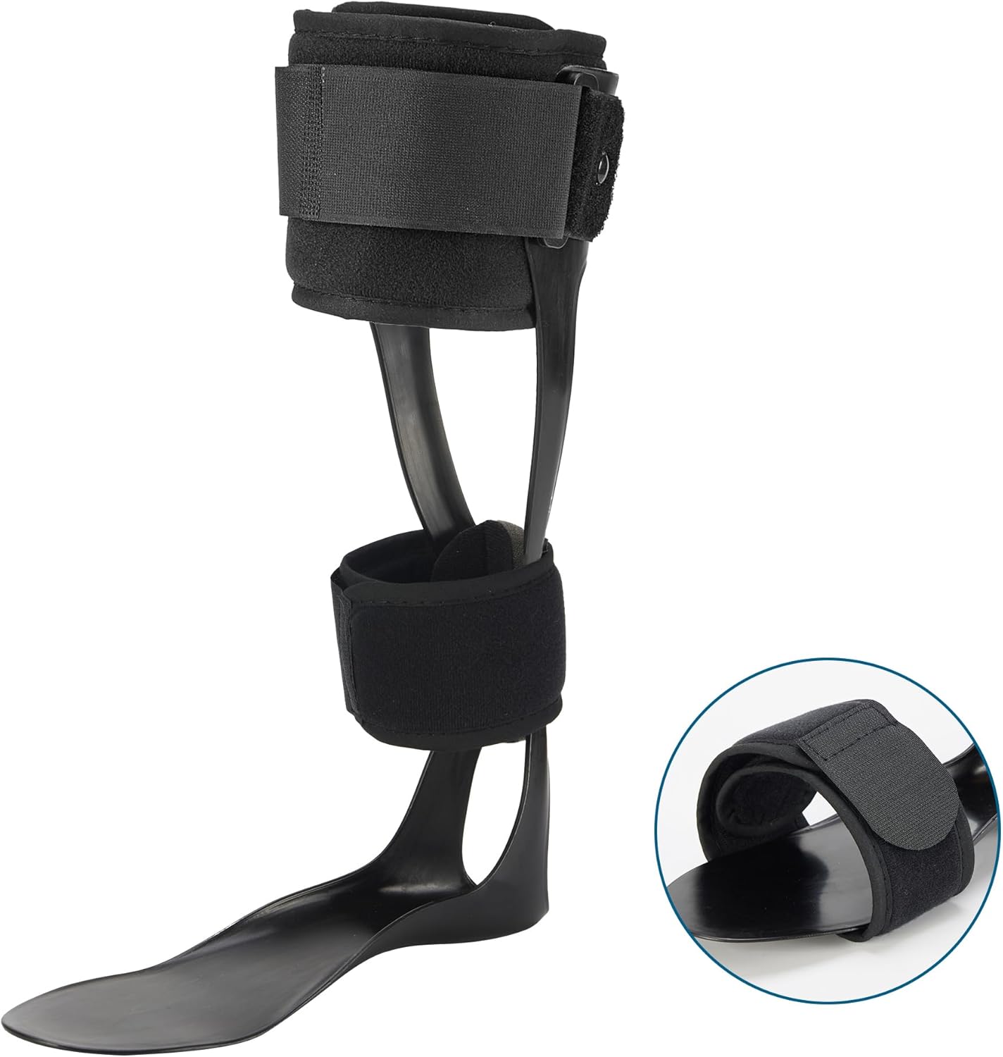 AFO Drop Foot Brace, Drop Foot Stabilizer, AFO Support for Walking, Lightweight, Trimmable, Polyethylene, fits Most Shoes Easily (Left, Medium)