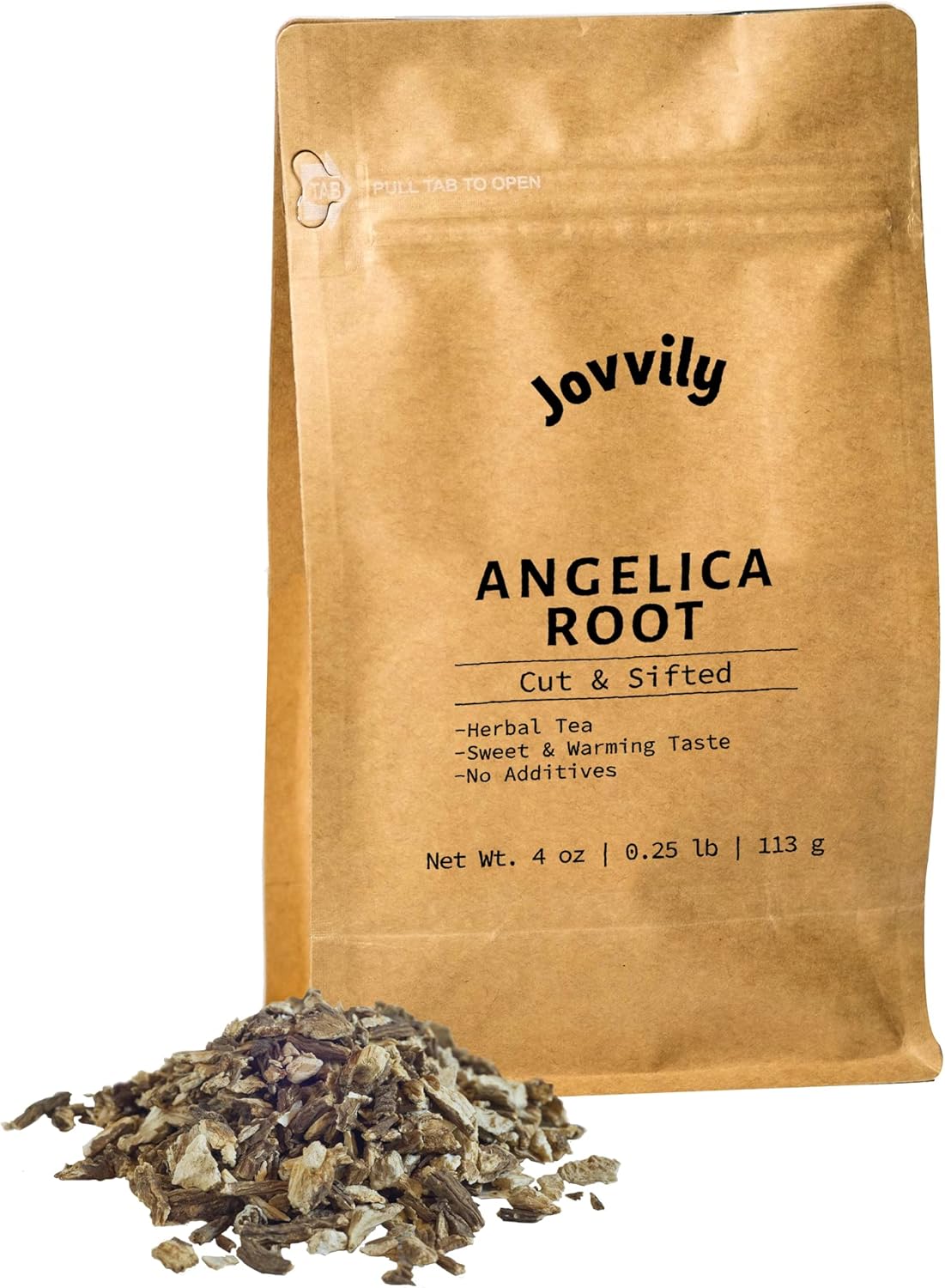 Jovvily Angelica Root - 4 oz - Cut & Sifted - Herbal Tea
